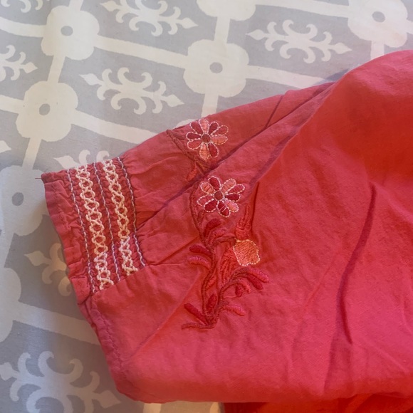 American Eagle Outfitters Pink Embroidered Top - Picture 3 of 4